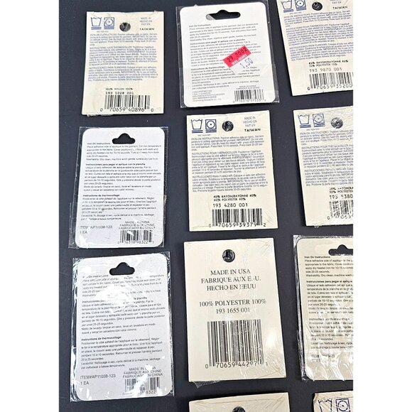 Lot Of 16 Assorted Wrights Iron-On Appliques Patch Up Embroidery Assortment - Picture 10 of 14